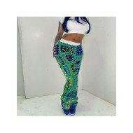  Fashion High Waist Knitted Women's Long Pants