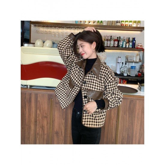  2024 New Versatile Houndstooth Women's Short Jacket