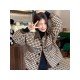  2024 New Versatile Houndstooth Women's Short Jacket