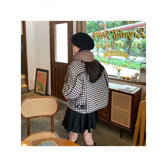  2024 New Versatile Houndstooth Women's Short Jacket