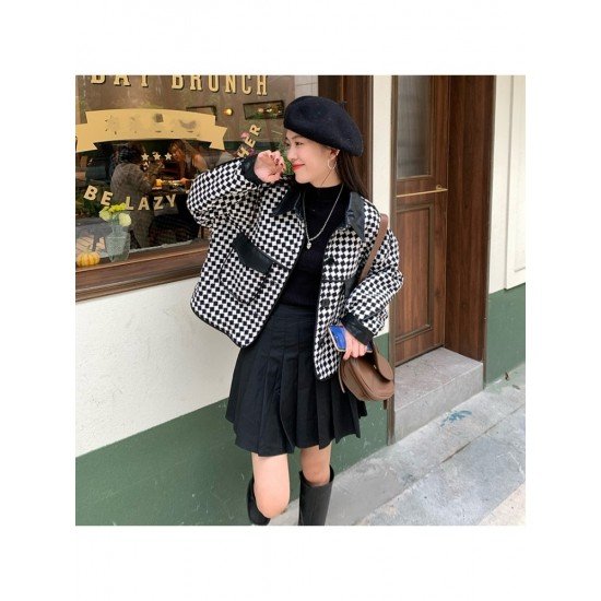  2024 New Versatile Houndstooth Women's Short Jacket