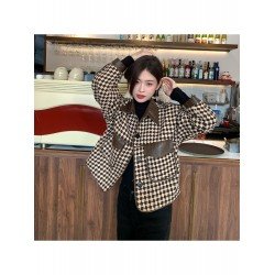  2024 New Versatile Houndstooth Women's Short Jacket