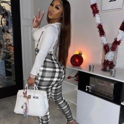 Plaid Overall And Top Sets For Women