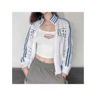  2024 Fall Letter Printing Striped Casual Hoodie