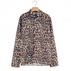  Casual Leopard Print Long Sleeve Men's Shirt