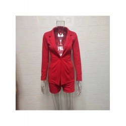 Gradient Color Leopard Blazer And Short Suit Sets Gradient Color Leopard Blazer And Short Suit Sets