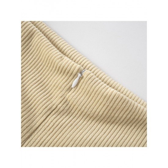  2024 Autumn Split Hem Pure Color Women's Skirt