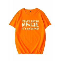 Simple Designer Letter Printed Women T Shirt Tops