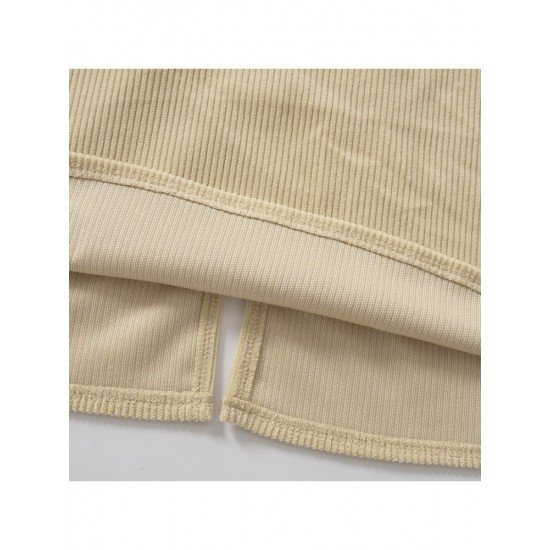  2024 Autumn Split Hem Pure Color Women's Skirt