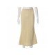  2024 Autumn Split Hem Pure Color Women's Skirt