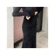  2024 Autumn Split Hem Pure Color Women's Skirt