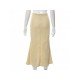  2024 Autumn Split Hem Pure Color Women's Skirt