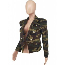Camouflage Fall Women Long Sleeve Coats Camouflage Fall Women Long Sleeve Coats