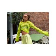  2024 Crew Neck See Through Crop Top