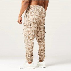 Printed Men Sports Cargo Trousers