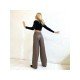  2024 PU Leather Pure Color Women's Pants