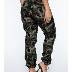  Stylish Camouflage Overalls Women's Denim Pants