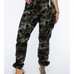  Stylish Camouflage Overalls Women's Denim Pants