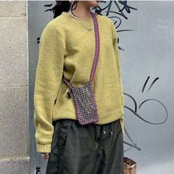 Casual Pure Color Yellow Pullover Sweaters