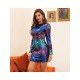 Nightclub Long Sleeve Sequined Short Dress