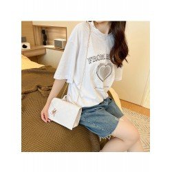 Stylish Casual Twist Lock Chain Shoulder Bags Stylish Casual Twist Lock Chain Shoulder Bags