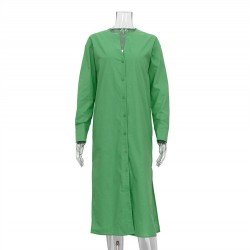  Loose Cotton Pure Color Split Hem Casual Dress