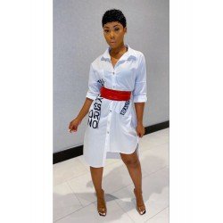 Casual Letter Printing Women's Long Sleeve Dress  Casual Letter Printing Women's Long Sleeve Dress