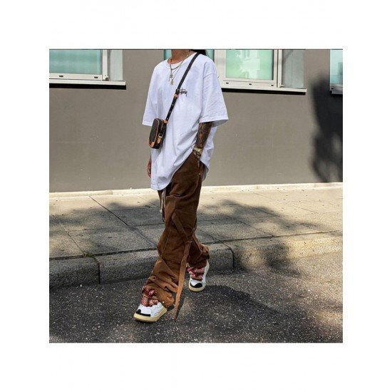Ladies Wide Leg Cargo Jean Trousers