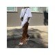 Ladies Wide Leg Cargo Jean Trousers