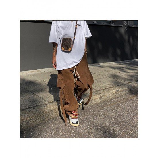 Ladies Wide Leg Cargo Jean Trousers