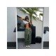 Ladies Wide Leg Cargo Jean Trousers