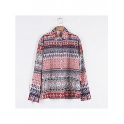 Autumn Ethnic Style Printing Casual Men's Shirt  Autumn Ethnic Style Printing Casual Men's Shirt