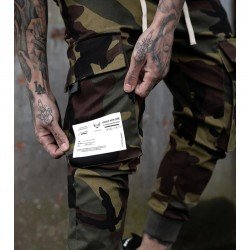 Camouflage N Pockets Solid Long Pant Trousers For Men