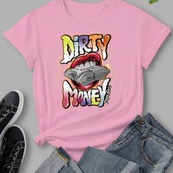 Latest Graphic Crew Neck T Shirts For Women