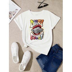 Latest Graphic Crew Neck T Shirts For Women