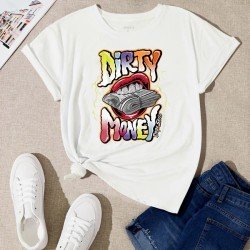 Latest Graphic Crew Neck T Shirts For Women