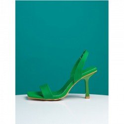 Easy Matching Solid Buckle Strap Heeled Sandals 