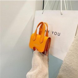  PU Pure Color Small Handbag For Women