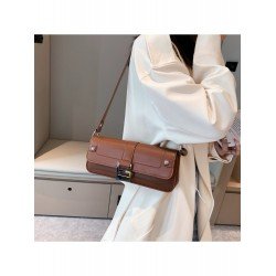PU Pure Color Baguette Bag For Women   PU Pure Color Baguette Bag For Women