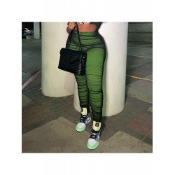 Designer Elastic Waist Stacked Trousers For Women Designer Elastic Waist Stacked Trousers For Women