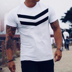 Summer Printing Round Neck Men's Short Sleeve T-Shirt  Summer Printing Round Neck Men's Short Sleeve T-Shirt