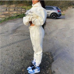  Letter Printing Top And Trouser Women's Leisure Suits