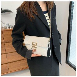 Versatile Solid Black Chain Ladies Shoulder Bags