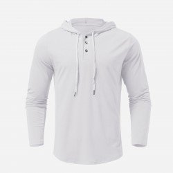 Casual Hooded Collar White Fall Tops For Men Casual Hooded Collar White Fall Tops For Men