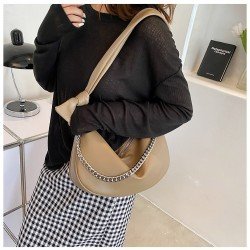  Oxford Pure Color Chain Women's Dumpling Bag