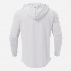Casual Hooded Collar White Fall Tops For Men Casual Hooded Collar White Fall Tops For Men