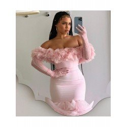 Gauze Backless Off Shoulder Women's Dress  Gauze Backless Off Shoulder Women's Dress