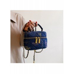 Fashion Letter Printed Chain Zipper Bucket Bag  Fashion Letter Printed Chain Zipper Bucket Bag