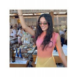 Beach Gradient Color Cut Out Sleeveless Maxi Dress Beach Gradient Color Cut Out Sleeveless Maxi Dress