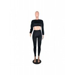  Korean Velvet Pure Color Casual Suit